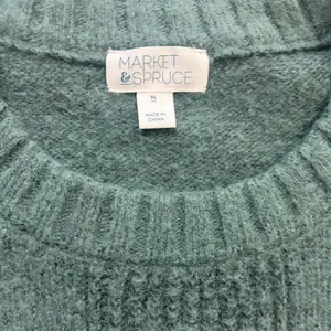 Market And Spruce Green Cable Knit Sweater XL Cozy Fall Cottagecore Classic thumbnail 2