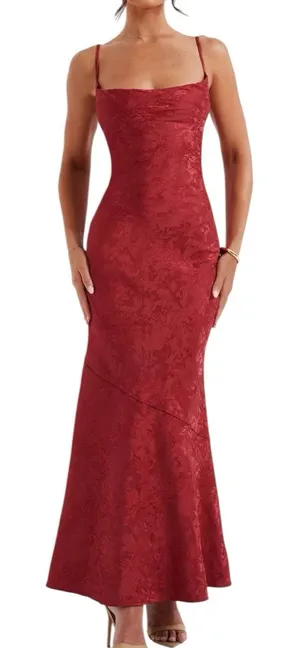 NWT Babyboo Whitney Maxi Corset Dress Red Size XL thumbnail 1
