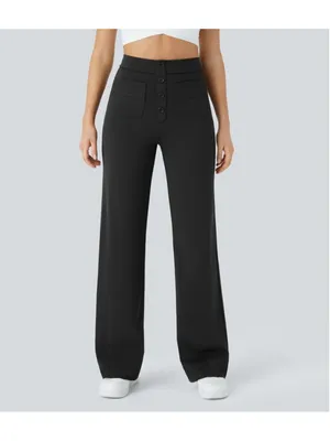 Halara DayStretch High Waisted Pockets Straight Leg Casual Women's Size XL Tall thumbnail 7