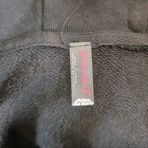 FP Movement Free People Black Asymmetric Zip Mixed Media Hoodie OB1604686 Large thumbnail 5