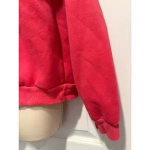Edikted Womens Sherpa Lined Graphic Hoodie Pink Dear Person Behind Me Small thumbnail 5