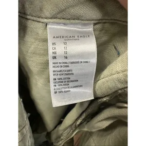American Eagle green cutoff shortie 12 minimalist shorts thumbnail 3