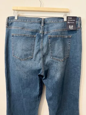 Gap Denim Jeans Size 18 Plus Medium Wash High Rise Flare Western Coastal Cowgirl thumbnail 9