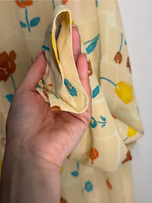 90s Vintage Beverly Rose Floral Button Up Blouse Retro Mod‎ Scandinavian thumbnail 6