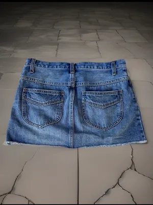 Free People FP Denim Mini Skirt Women's Size 2 Button /Zip Front Boho Jean Skirt thumbnail 4