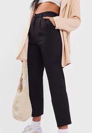 Pretty Little Thing TALL BLACK CIGARETTE PANTS thumbnail 1