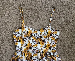 Forever 21 sunflower Floral dress Sz M thumbnail 4