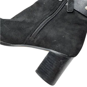 Kate Spade Morgan Pearl Booties Women’s 6B Black Suede Block Heel KE796 thumbnail 10