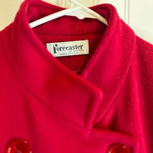 Pendleton OF Boston women 82% VTG Red peacoat U S A. thumbnail 7