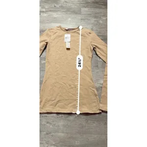 NWT Kikiriki Women's Long Sleeve Pullover Tee Size S - Camel A1-h43 thumbnail 5