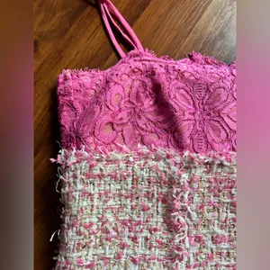NBD Pink tweed mini dress thumbnail 2