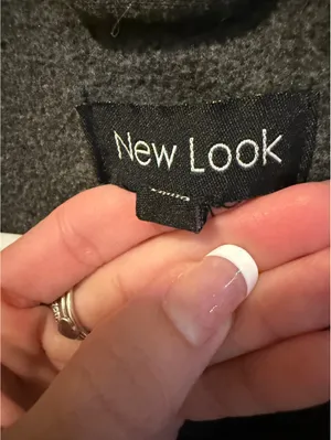 New Look Women's Gray Hooded Coat Jacket Size Small thumbnail 2