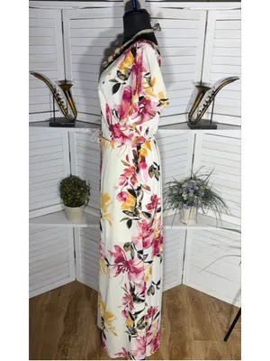 IZ Byer Y2K dress maxi floral boho short sleeve fairy whimsical cottage Derby L thumbnail 4