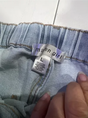 Madden Girl draw string barrel leg jeans size L thumbnail 5