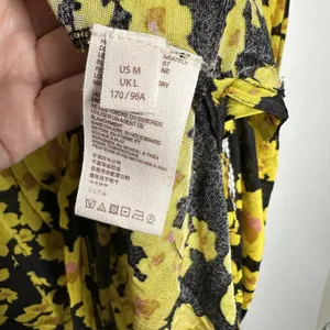 Free People Love Letter Tunic Mini Dress Women's Long Sleeve Yellow Size M thumbnail 5