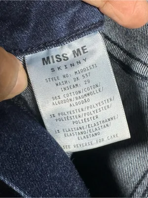 Miss Me Skinny Dark Indigo Jeans SZ:30 thumbnail 7