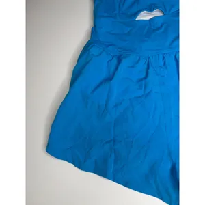 Anrabess Turquoise Sleeveless Athletic Romper Skort One Piece S thumbnail 3