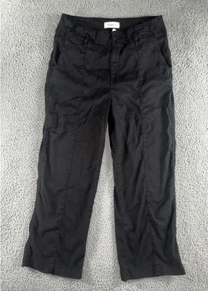 Level 99 Pants Women 31 Straight Leg Linen Utility‎ Outdoor Casual Preppy thumbnail 1