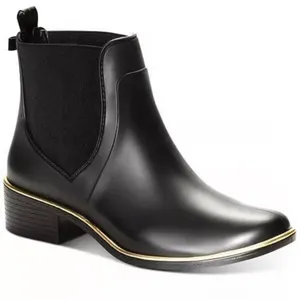 Kate Spade New York Sedgewick Chelsea rain boots gold trim sz 10 thumbnail 1
