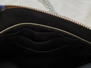 Coach Tan Leather Crossbody / Clutch with Silver Chain Strap thumbnail 8