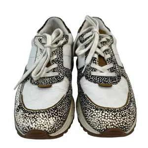 Madewell MWL Size 7.5 Kickoff‎ Trainer Sneaker Leather Calf Hair Lace Up Shoes thumbnail 2