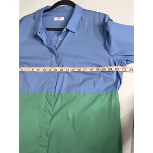 UNTUCKit Meryl Dress Women's Blue Green Colorblock Long Sleeve Plus Size 18 thumbnail 10