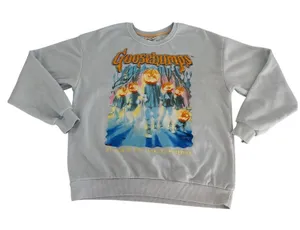 Goosebumps Attack of the Jack-O-Lanterns Sweatshirt Womens Small Blue Halloween‎ thumbnail 1