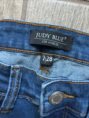 Judy Blue Dark Blue Distressed Skinny Jeans thumbnail 2