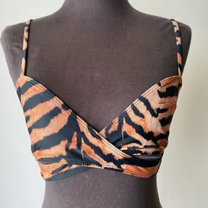 Beach Riot sz S tiger print‎ brown black bralette thumbnail 1
