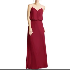 Azazie Rebecca Maxi Gown Dress in Grape thumbnail 2