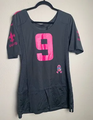 Nike NFL Womens Size Small Drew‎ Brees Breast Cancer Awareness Jersey thumbnail 1