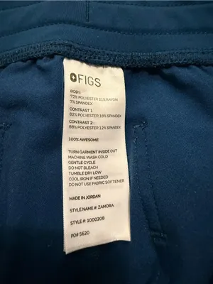 Figs Zamora Jogger Scrub Pants Deep Reef Blue Women’s Medical Uniform thumbnail 8