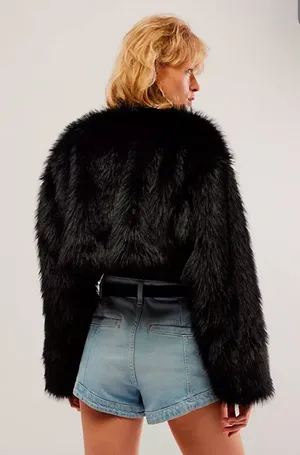 Cropped Fur Coat thumbnail 4