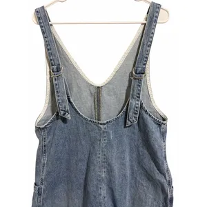 Free People "We The‎ Free" High Roller Denim Jumpsuit Light Wash Women's Size XS thumbnail 4