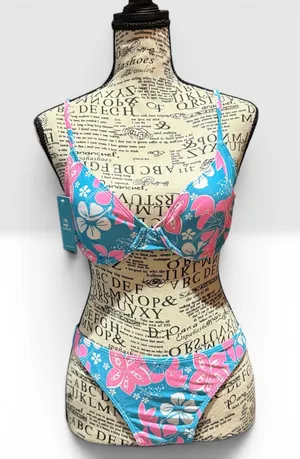 🩵🌺✨ NWT Cupshe Tropical Floral Bikini Set – Size Small ✨🌺🩵 thumbnail 1