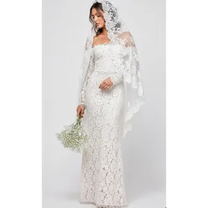 LULUS Romance Dreamer Lace Off-the-Shoulder Dress, White, Large thumbnail 6