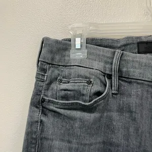 Mother Looker Ankle Fray Skinny‎ Jeans Sz 28 All Nighter Premium Denim Gray thumbnail 3