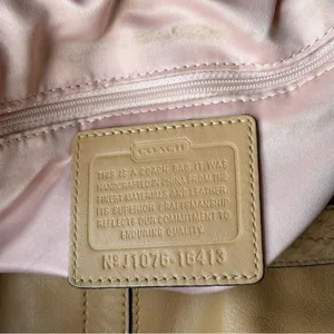 Coach Colette Leather Hobo Bag Tan Python Trim Slouchy Shoulder Bag 16418 thumbnail 3
