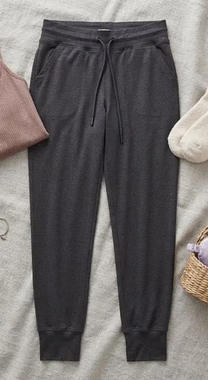 Lole Womens Charcoal Heather Joggers Drawstring Sweatpants‎ Yoga Pants Small thumbnail 1
