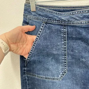 Denim Jean Skirt‎ Retro Y2K Style Button Front Midi Length Liz Claiborne Size 12 thumbnail 4