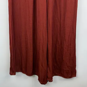 Zara Terracotta Orange Flowy Wide Leg Silky Satin Stretchy Pants Size Medium thumbnail 4