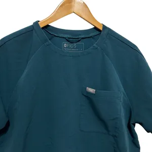 Figs Women Minimalist Professional Scrub Top S Teal Technical Collection Pocket thumbnail 3