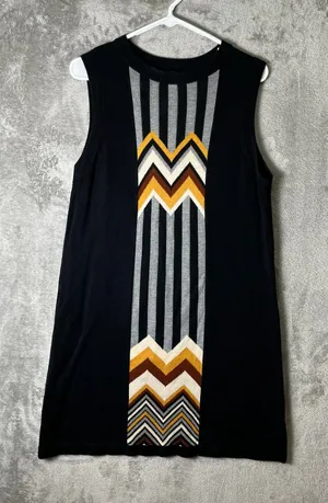 MISSONI X Target‎ Chevron Zig Zag Dress Large Retro Mod 70s Inspired Geometric thumbnail 1