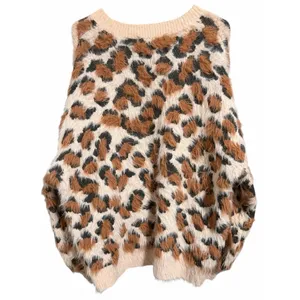 Nectar Clothing Fuzzy‎ Leopard Print Sweater Women's Size Medium thumbnail 2