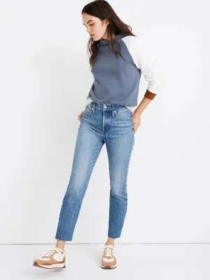 Madewell The Perfect Vintage Jean 28X25 Crop Straight Raw Edge Enmore Wash thumbnail 2