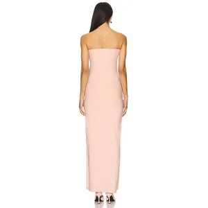 Bumpsuit Zoe Maxi Dress Size Medium Pink Maternity Strapless Baby Shower thumbnail 15