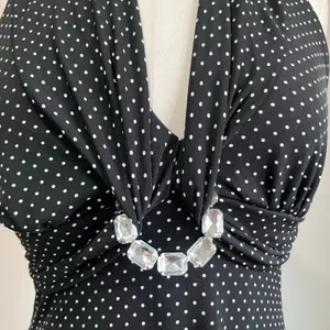 Y2K‎ Vintage My Michelle Polka Dot Halter Dress Fit Flare Mini Size S thumbnail 4