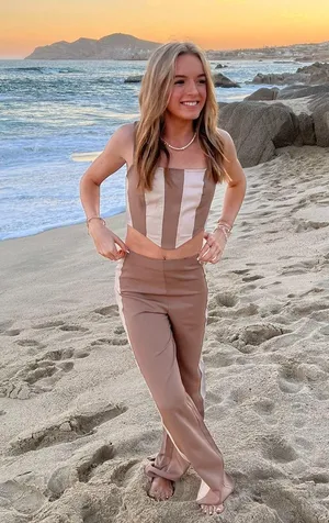Boutique Striped Two Piece Set Multi Size XS thumbnail 1
