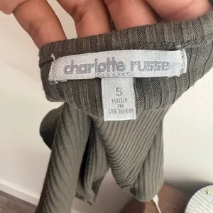 Charlotte Russe Olive Green Ribbed Strappy Keyhole Bodysuit Snap Crotch Size S‎ thumbnail 6