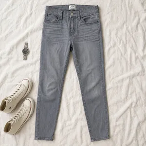 J. Crew Lookout High Rise Skinny Jeans in Grey thumbnail 3